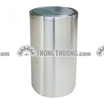 Thùng rác inox tròn nắp bập bênh