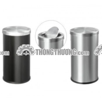 Các loại kích thước thùng rác inox tròn nắp bập bênh, nắp lật