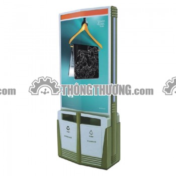 Thùng rác có biển quảng cáo lớn giá rẻ