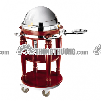 Xe phục vụ di động có nồi hâm nóng Buffet tròn