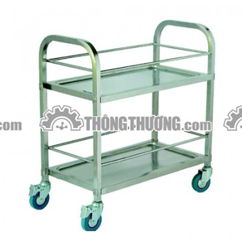 Xe đẩy thức ăn 2 tầng