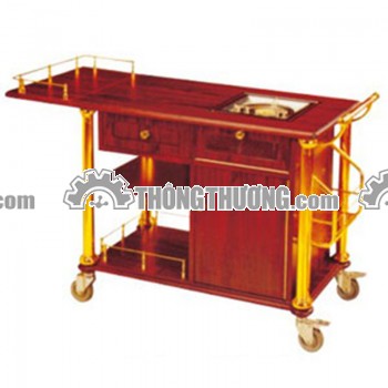 Xe phục vụ bàn di động có bếp ga đơn