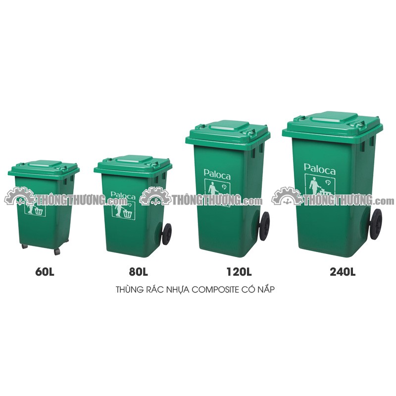 Thung Rac Nhựa Cong Nghiệp Co Banh Xe