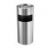Thùng rác inox tròn có gạt tàn