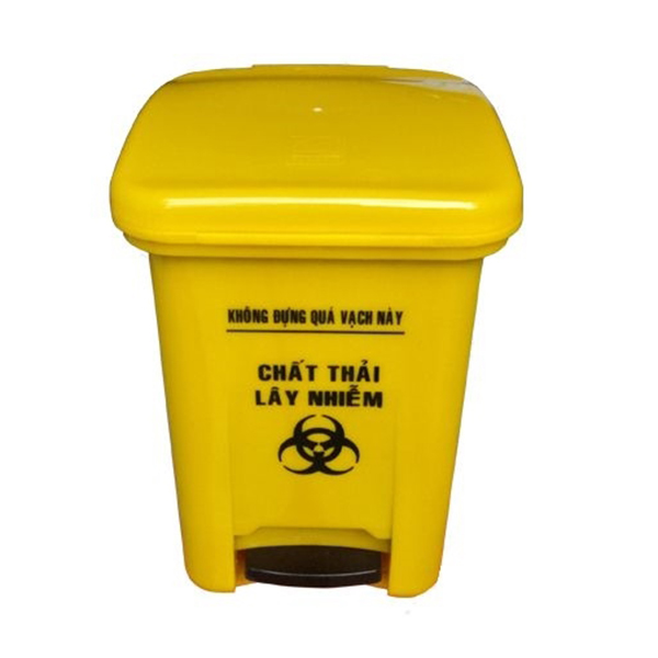 thùng rác nhựa y tế 15 lít màu vàng
