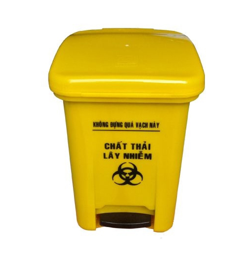 thùng rác nhựa y tế 20 lít màu vàng